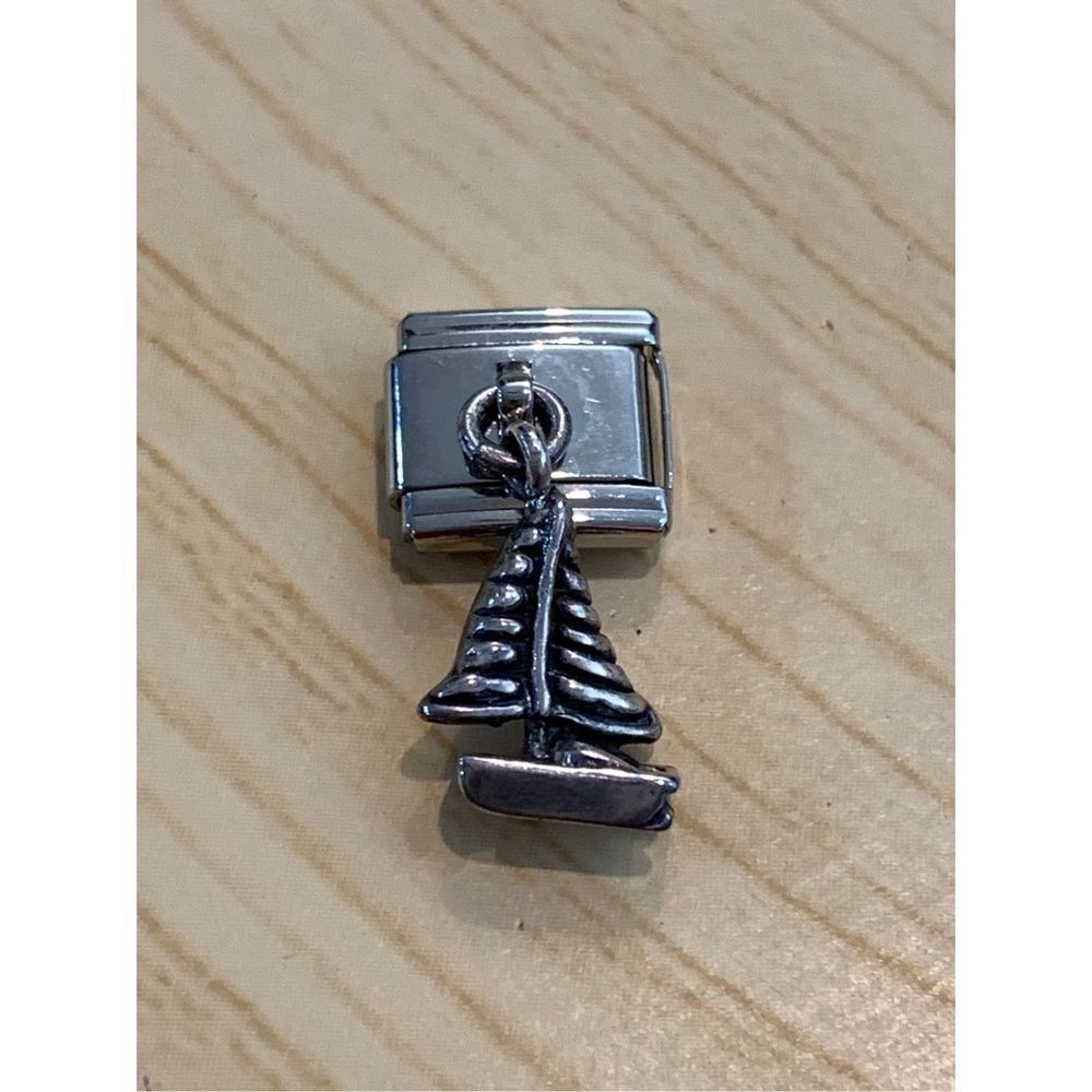 .925 Sterling Silver Sailboat Italian Charm #nautical #sailer